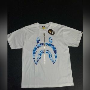 BAPE
White & Blue ABC Camo Shark T-Shirt